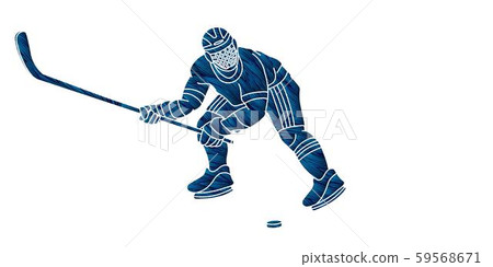 Ice Hockey, sport player cartoon action graphic vector. Ice Hockey, sport player cartoon action graphic vector. 59568671