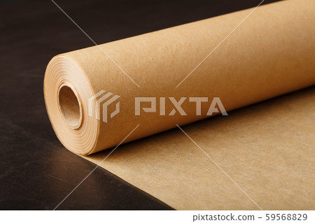 A roll of unfolded brown parchment paper, for 59568829