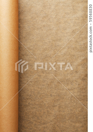 A roll of unfolded brown parchment paper, for 59568830