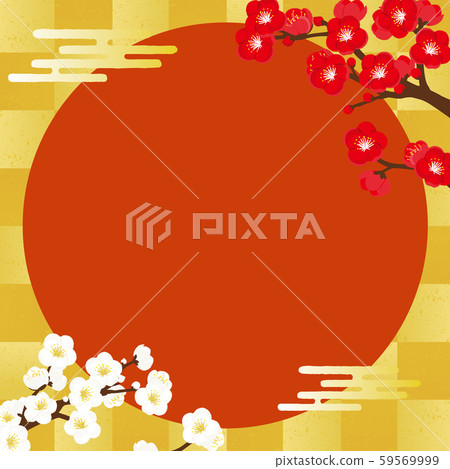 梅花和日出的背景說明 59569999