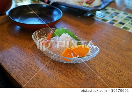 Spiny lobster Ikizukuri sashimi up material background Akune city Kagoshima prefecture Spiny lobster Ikizukuri sashimi up material background Akune city Kagoshima prefecture 59570601