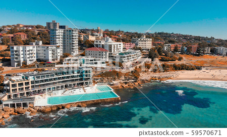 Amazing aerial view of Bondi Beach landscape in 59570671
