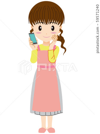 Mobile housewife woman 59571240