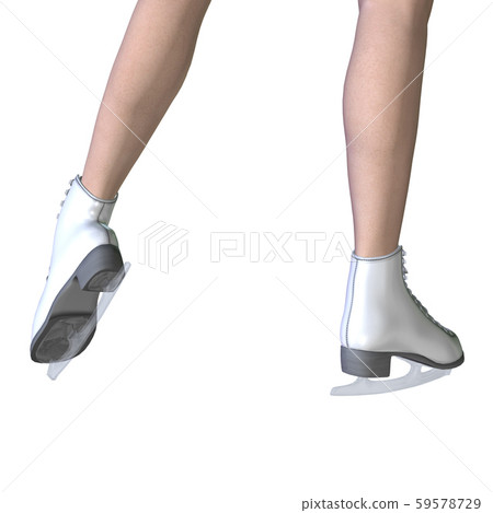 Legs in white ice skates Legs in white ice skates 59578729