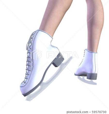 Legs in white ice skates Legs in white ice skates 59578730