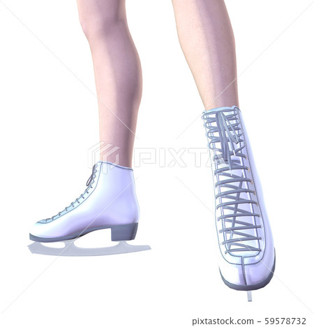 Legs in white ice skates Legs in white ice skates 59578732