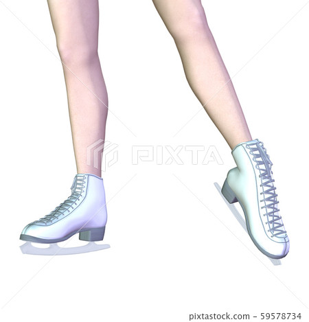 Legs in white ice skates Legs in white ice skates 59578734