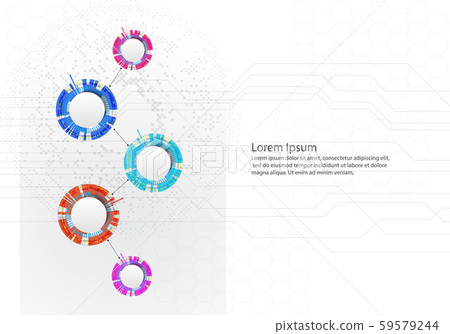 Four steps infographics with circles on White Four steps infographics with circles on White 59579244