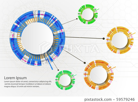 Four steps infographics with circles on White Four steps infographics with circles on White 59579246