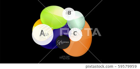 Info graphics circles background. Success icon symbol. Vector info graphic design. Creative vector 59579959