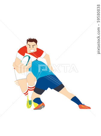 Rugby player playing a match 59580838