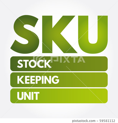 SKU - Stock Keeping Unit acronym 59581112
