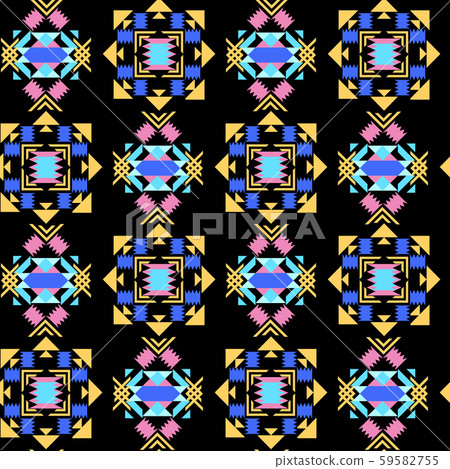 Tribal aztec background. Geometric Seamless ethnic - Stock Illustration ...