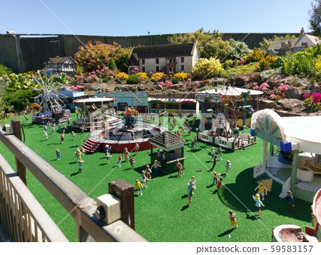 Great Yarmouth, Norfolk, England, June 30, 2018. Merrivale Model Village. Great Yarmouth, Norfolk, England, June 30, 2018. Merrivale Model Village. 59583157