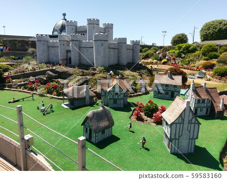 Great Yarmouth, Norfolk, England, June 30, 2018. Merrivale Model Village. Great Yarmouth, Norfolk, England, June 30, 2018. Merrivale Model Village. 59583160