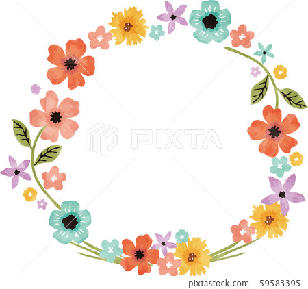 Ornate flower frame 01 59583395