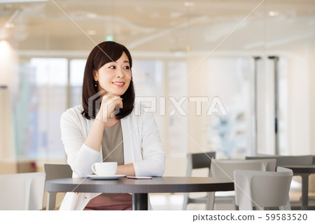 Cafe female business tea time Cafe female business tea time 59583520