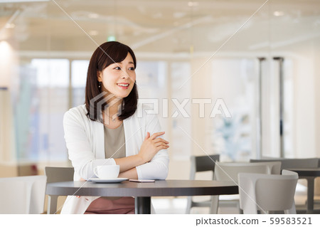 Cafe female business tea time Cafe female business tea time 59583521