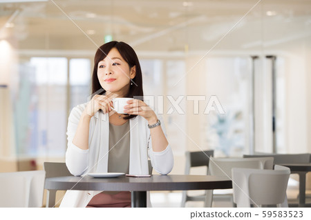 Cafe female business tea time Cafe female business tea time 59583523