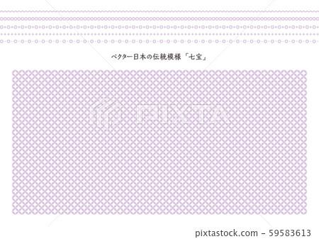 矢量日本傳統圖案景泰藍與裝飾性邊框 59583613