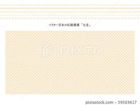 矢量日本傳統圖案景泰藍與裝飾性邊框 59583617