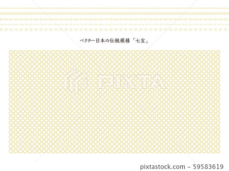 Vector Japanese traditional pattern Cloisonne with decorative borders 59583619