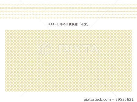 Vector Japanese traditional pattern Cloisonne with decorative borders 59583621