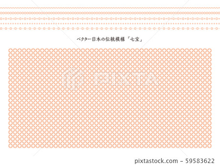 Vector Japanese traditional pattern Cloisonne with decorative borders 59583622