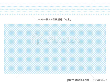 Vector Japanese traditional pattern Cloisonne with decorative borders 59583623