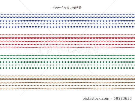 矢量日本傳統圖案景泰藍邊框 矢量日本傳統圖案景泰藍邊框 59583633