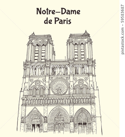 Notre Dame de Paris Cathedral in France 59583687
