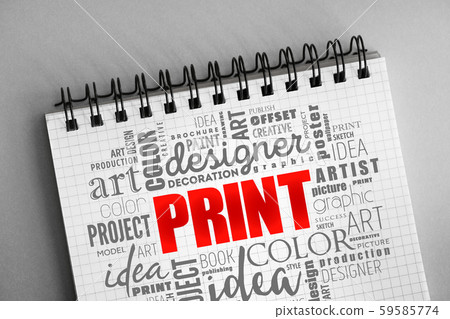 PRINT word cloud, creative concept PRINT word cloud, creative concept 59585774
