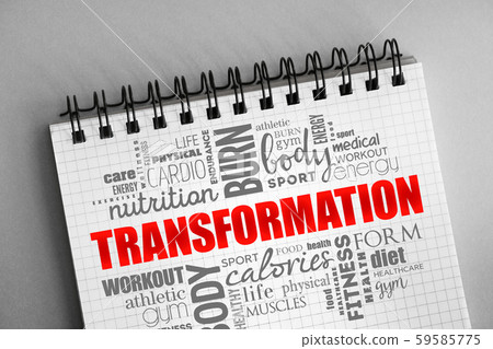 TRANSFORMATION word cloud, fitness, sport 59585775