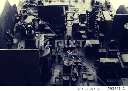 Black destroyed cityscape 59586142