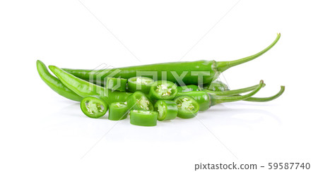 green hot chili pepper isolated on white 59587740
