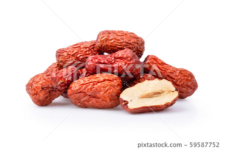 Jujube Chinese dried red date fruit on white Jujube Chinese dried red date fruit on white 59587752