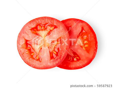 tomato isolated on white background. top view 59587923