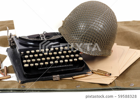 US military helmet of the Second World War with 59588328