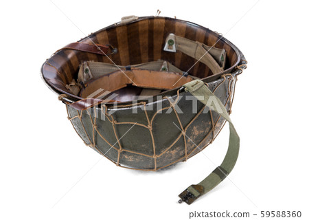 American military helmet on white background 59588360