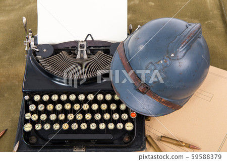 french military helmet of the First World War with french military helmet of the First World War with 59588379