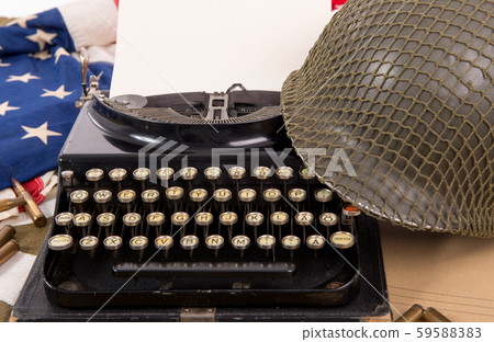 US military helmet of the Second World War with 59588383
