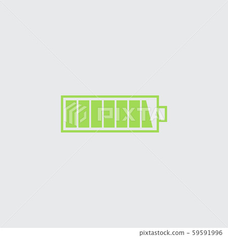 Charged battery icon. Green isolated symbol. Jpeg Charged battery icon. Green isolated symbol. Jpeg 59591996