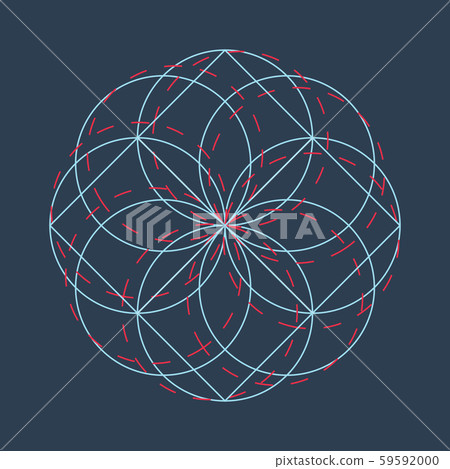Geomtric simple art illustration. Abstract circle Geomtric simple art illustration. Abstract circle 59592000