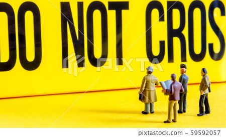 do not cross line concept 59592057