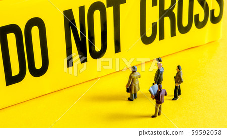 do not cross line concept 59592058