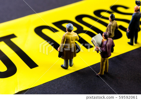 do not cross line concept 59592061