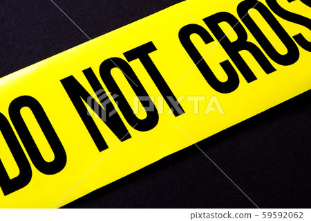 do not cross line concept 59592062