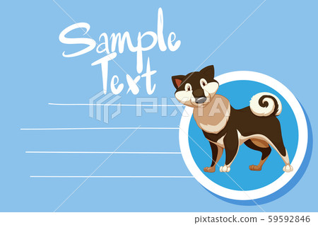 Memo note with cute dog 59592846