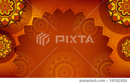Mandalas pattern on red background Mandalas pattern on red background 59592889