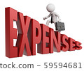3D white people. Businessman climbing up the word 59594681